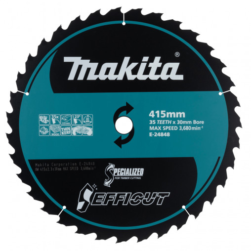 E-24848 Disco de sierra circular, EFFICUT T.C.T, 415 x 25 mm, 35D